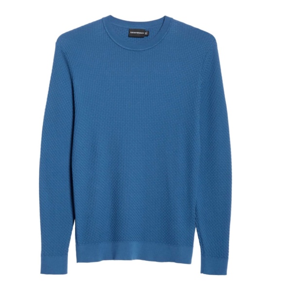 EMPORIO ARMANI Slim Fit Textured Crew Sweater XL 09/24 - Picture 7 of 10